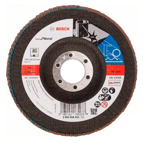 Круг пелюстковий Bosch   125 мм P80 2608606924