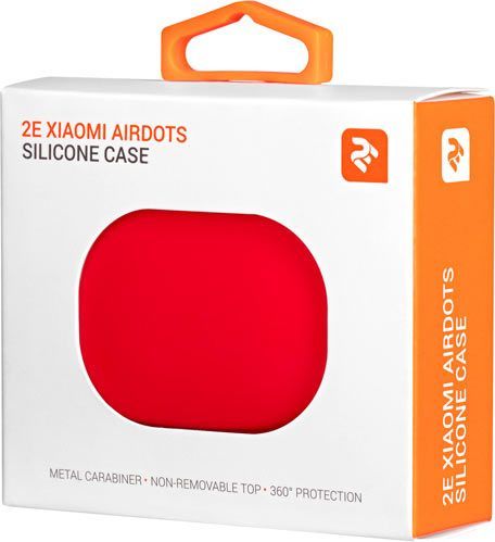 Чохол для навушників 2E для Xiaomi AirDots Pure Color Silicone (1.5mm) red (2E-MI-D-IBSI-1.5-RD) 