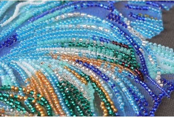 Набор для вышивания бисером Синее золото AB-746 270 х 390 мм Абрис Арт