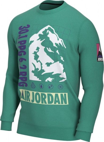 Джемпер Nike M J MOUNTAINSIDE FLC CREW CT3491-370 р. S зелений