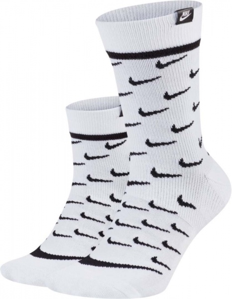 Шкарпетки Nike SNKR SOX CREW 2PR - TRANSPAR CK5607-100 р.S білий