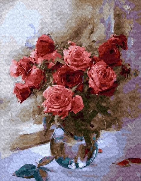 Картина за номерами Троянди в вазі BookOpt 