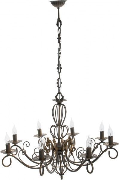 Люстра подвесная Vitaluce 8xE14 золотисто-серый V1049/8 