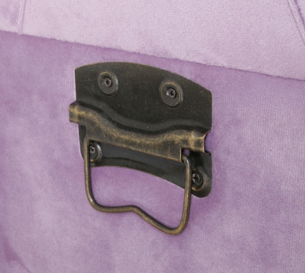 Сундук-пуф Велюр лавандовый 64х35х33 см 