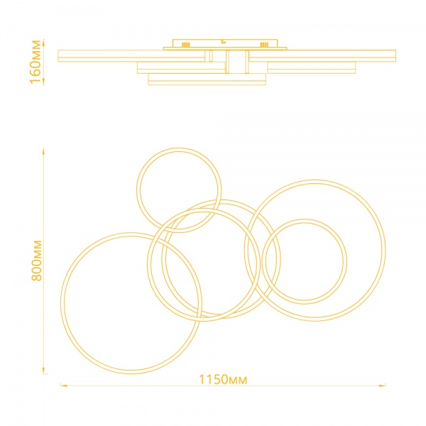Світильник світлодіодний LightMaster CE2140 GALAXY круг з пультом 185 Вт білий 3000-6500 К