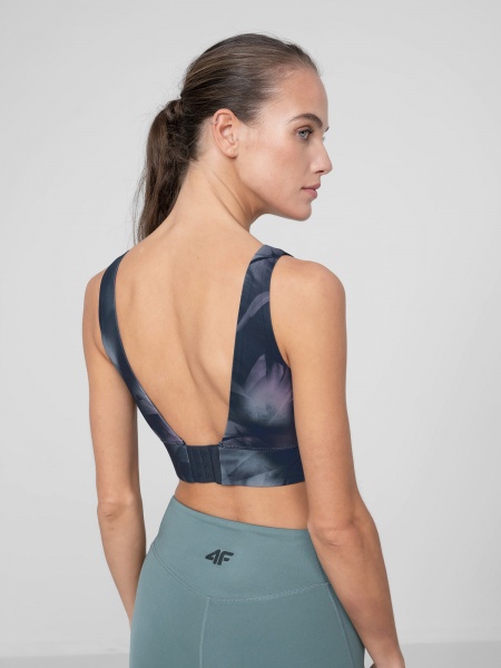 Бра 4F SPORTS BRA STAD019 H4Z22-STAD019-90A р.M чорно-бірюзовий