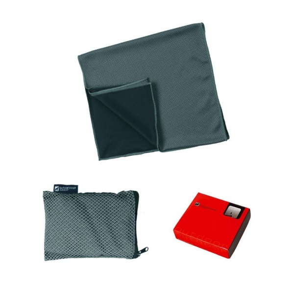 Рушник спортивний з мікрофібри LANAO 30x100 см сірий Schwarzwolf 