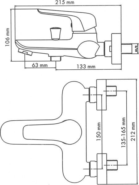 Змішувач для ванни ScandiSPA Edda