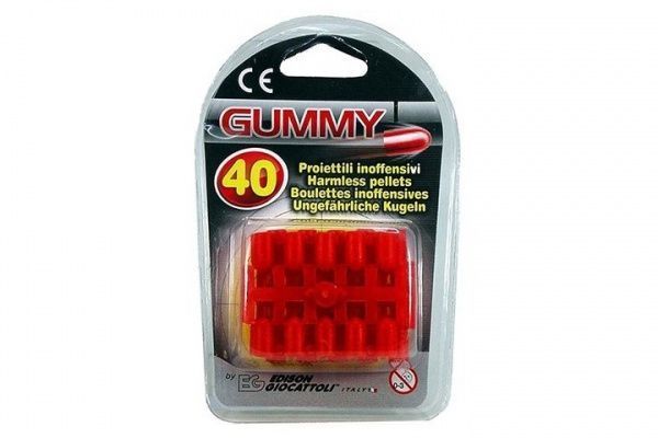 Набор мягких пуль Edison Giocattoli для игрушечных пистолетов, револьверов и ружей калибра 8 мм 40 шт. (410/42)