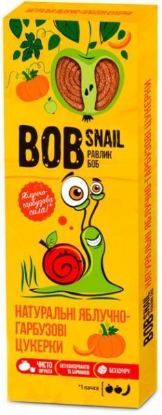 Цукерки BobSnail натуральні яблучно-гарбузові 30 г (4820162520255) 