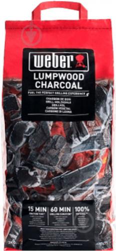 Уголь древесный Weber 3 кг с кубиками для розжига N17671-17670