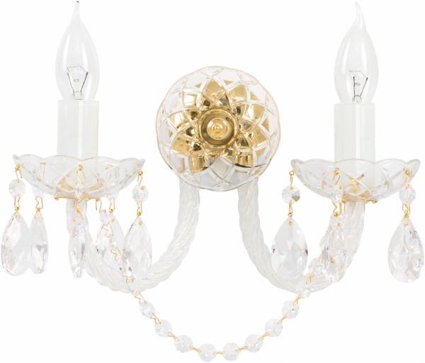 Бра ArtGlass CE (2-02) 2x40 Вт E14 прозорий 0013/02/20 