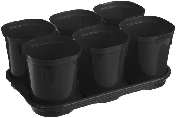 Комплект для рассады InGreen Smart Solution 6x400 мл с поддоном