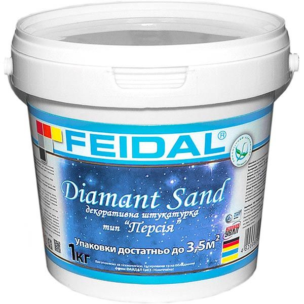 Декоративна штукатурка Feidal Diamant Sand Персія 1 кг білий