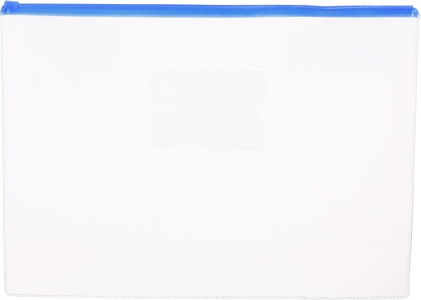Папка на молнии прозрачная A4 PVC 4-207 4Office 