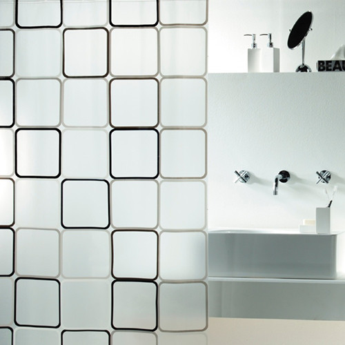 Шторка для ванны Spirella FRAME peva 180x200 см черно-белый 10.01942