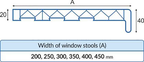 Подоконник Brilliant® 2200х200х20 мм белый ПВХ 