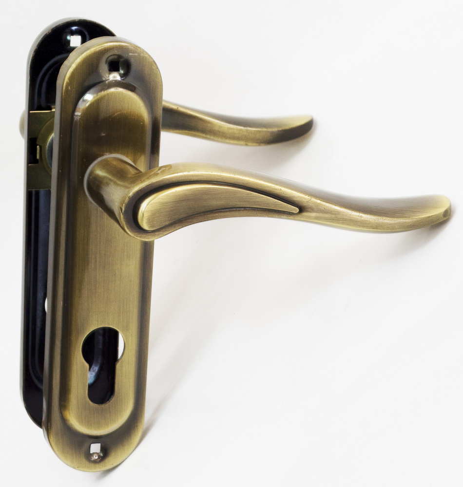 Ручка на планці Bruno Etro циліндровий 60 мм матова антична латунь