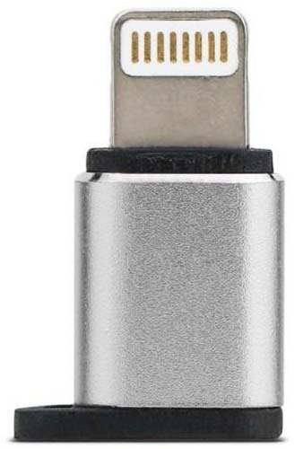 Переходник Remax MicroUSB – Lightning серебристый (RA-USB2-SILVER) RA-USB2