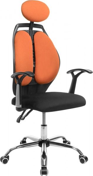 Крісло GT Racer X-W1032-Fabric чорно-помаранчевий 