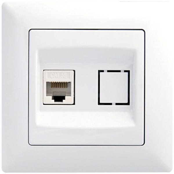 Розетка комп’ютерна Gunsan Visage білий