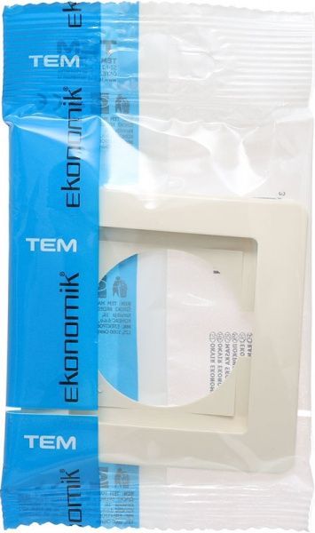 Рамка TEM Ekonomik слоновая кость 4324121