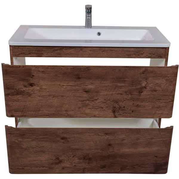 Тумба напольная Aqua Rodos Акцент с умывальником Альфа 100 см