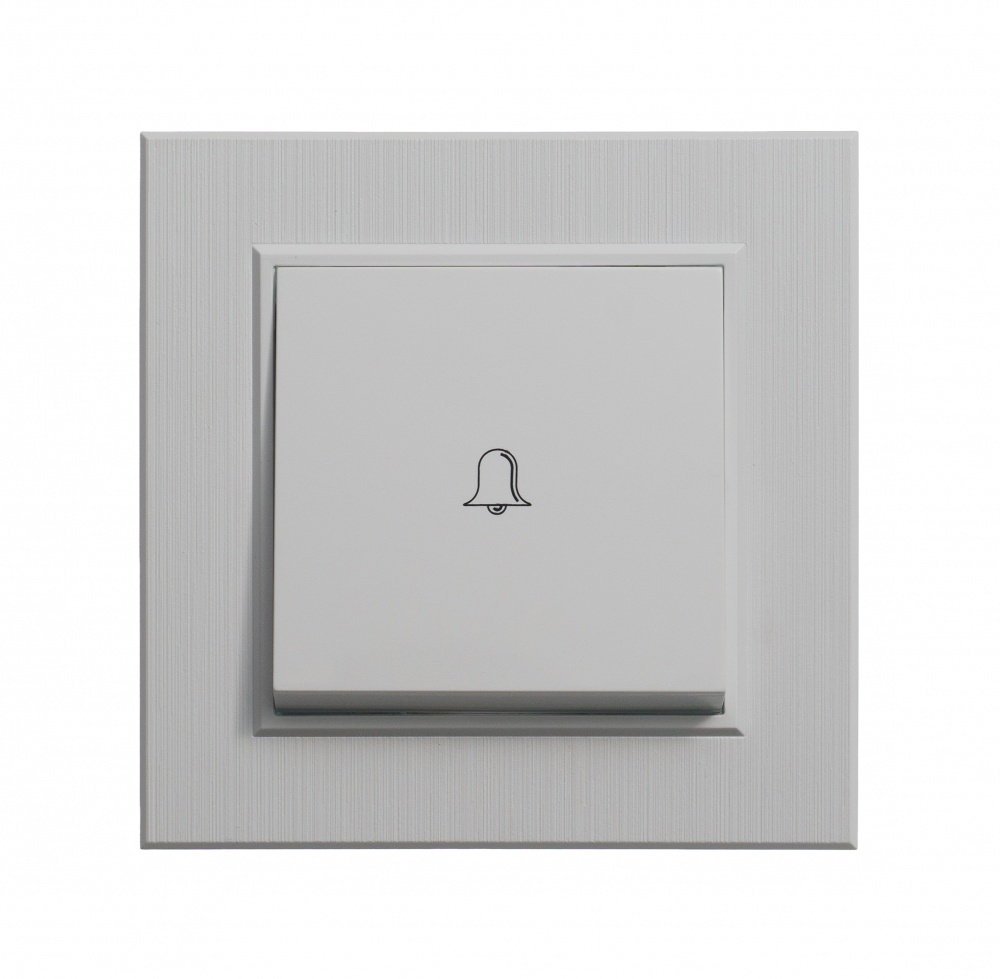 Кнопка звонка Makel Karea без подсветки белый 57001050