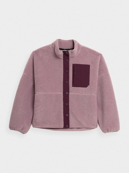 Куртка 4F FLEECE F124 4FAW23TFLEF124-56S р.S рожевий