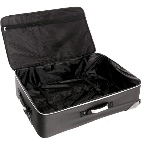 Чемодан Underprice 1022NC черный с серой полоской 71х45х23 см