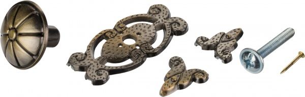 Меблева ручка антiк зелений Larvij L3.7005.083.20 антична бронза