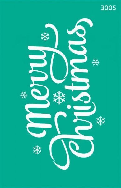 Трафарет многоразовый самоклеящий №3005 серия Новый год 130х200 мм Rosa Talent