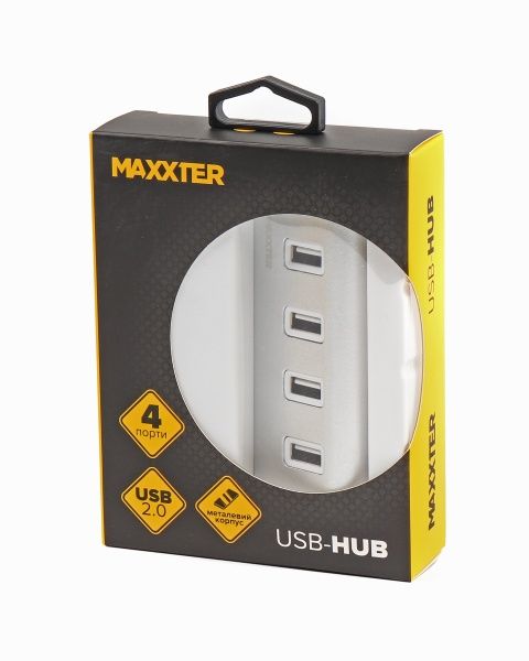 USB-хаб Maxxter HU2A-4P-01 USB 2.0 Type-A на 4 порта