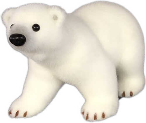 Декорація новорічна ведмедик флок. B41470AR-W 39 см 