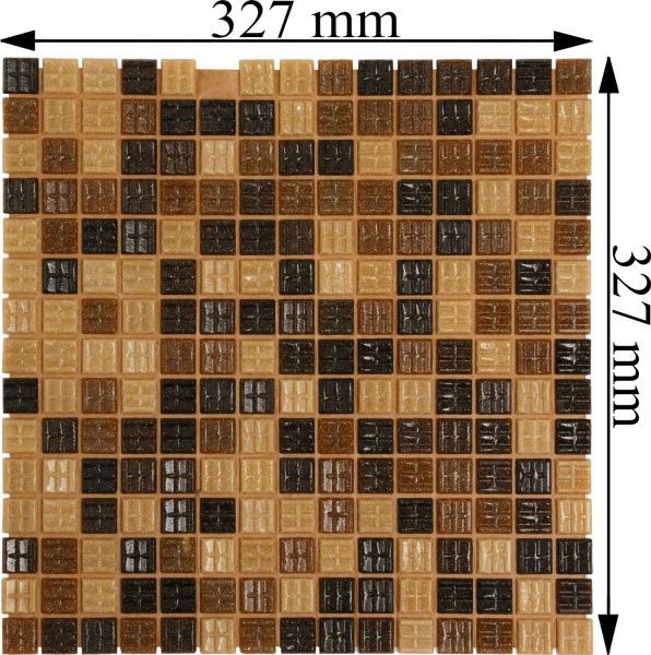 Плитка Value Ceramics мозаїка коричневий мікс CT22405 32,7x32,7 