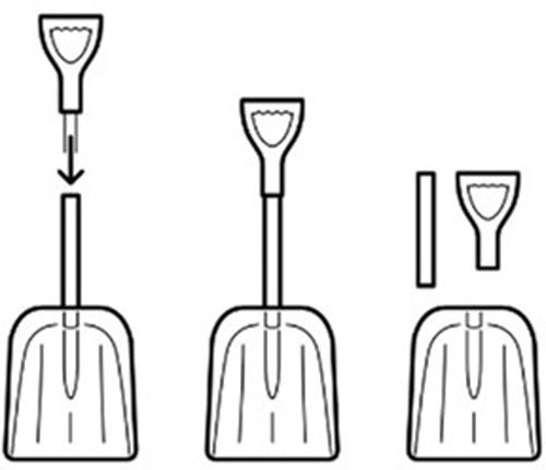 Лопата для снігу складана Plastkon Armstrong AUTO лайм