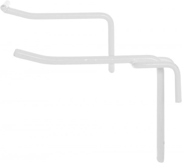 Крючок на сетку одинарный с ценникодержателем 10 шт. КО 150/60Ц-01 белый