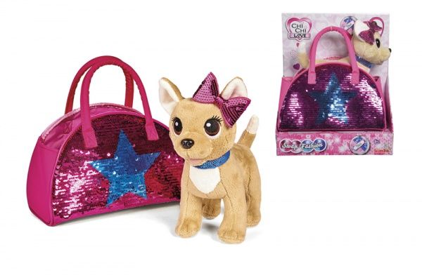 Игровой набор Simba Chi Chi Love Чихуахуа Звезда с пайетками и сумочкой 20 см 5893351