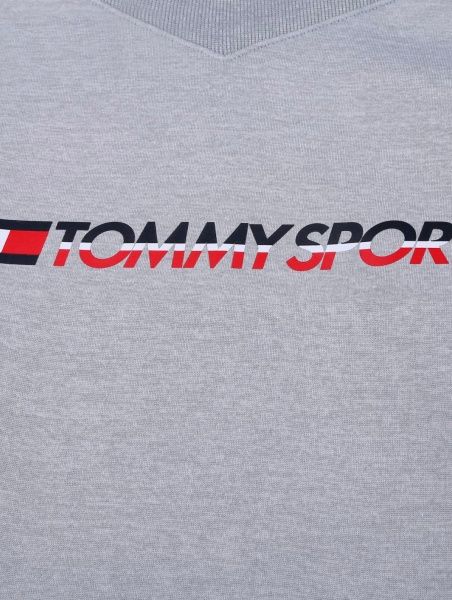 Джемпер Tommy Hilfiger CROP V NECK SWEATER WITH TAPE S10S100363001 р. M светло-серый