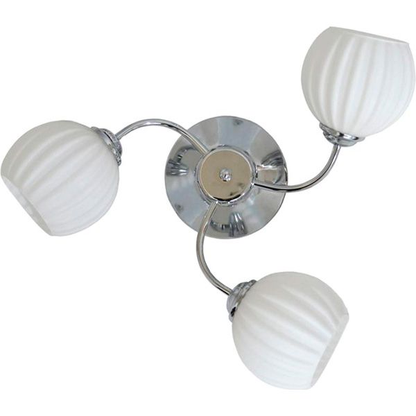 Люстра Геотон НПБ 02-3х60-951 A330-3A 3x60 Вт хром/белая