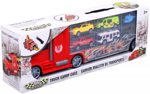 Ігровий набір Shantou місто вантажівка-кейс 42x9x13 см червоний 666-01K