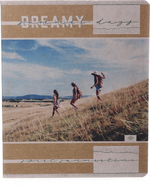 Тетрадь школьная Крафт 96 листов в клетку в ассортименте Поділля