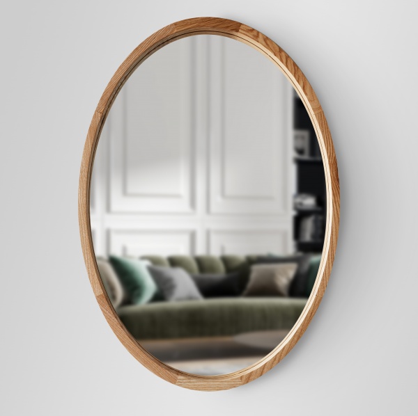 Зеркало настенное Luxury Wood Evolution SLIM ясень темный 600x800 мм 