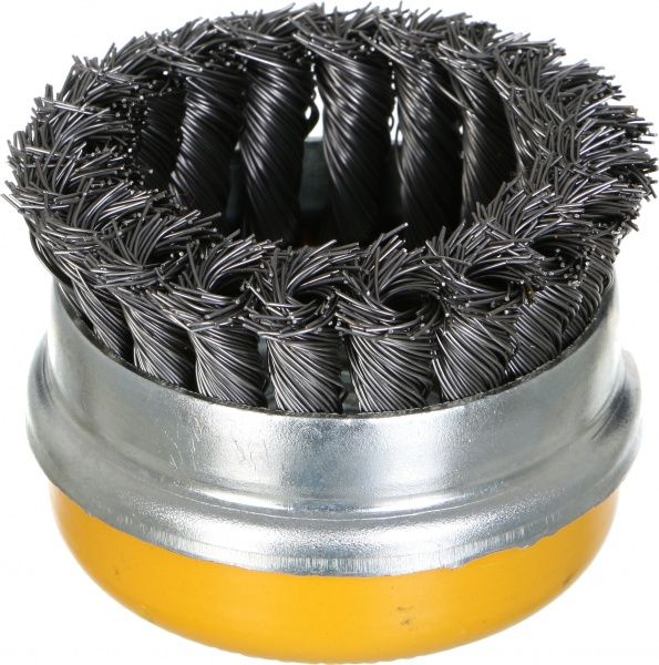 Щетка Чашка усиленная плетеная 75мм М14, стальная проволока 0.5мм Tolsen 77513