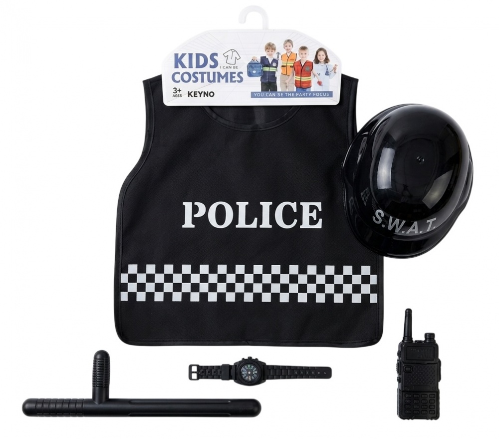 Костюм детский карнавальный Keyno полицейского черный KN598