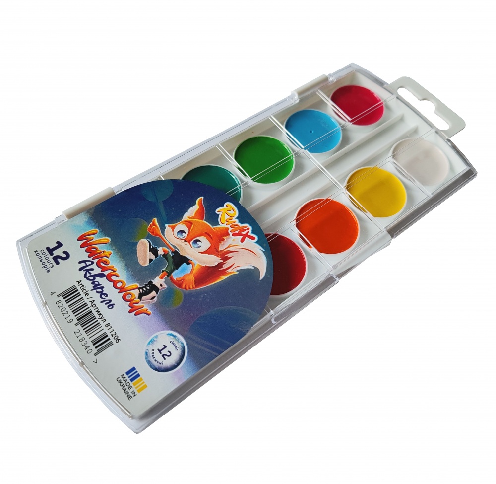 Краски акварельные Мальчик 811206 12 шт. RUDIX