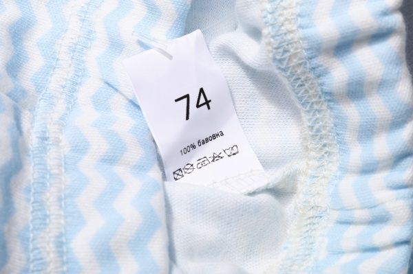Штанці Bambinelli Зигзаг р.80 білий із блакитним 