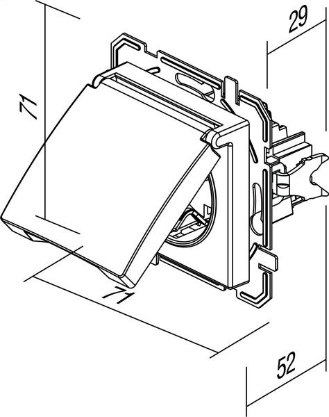 Розетка с заземлением TEM Logiq титан VQ11TTXO-U