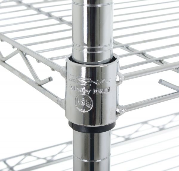 Стелаж металевий 1200x760x350 мм хром (143047-4LC) 