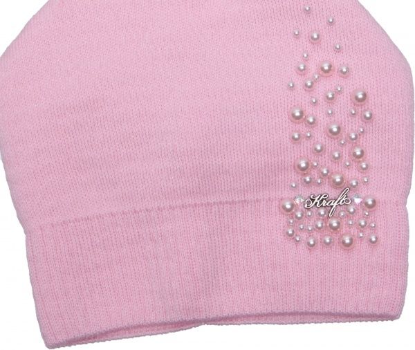 Шапочка детская для девочки Luna Kids р.50-52 розовый 2313 